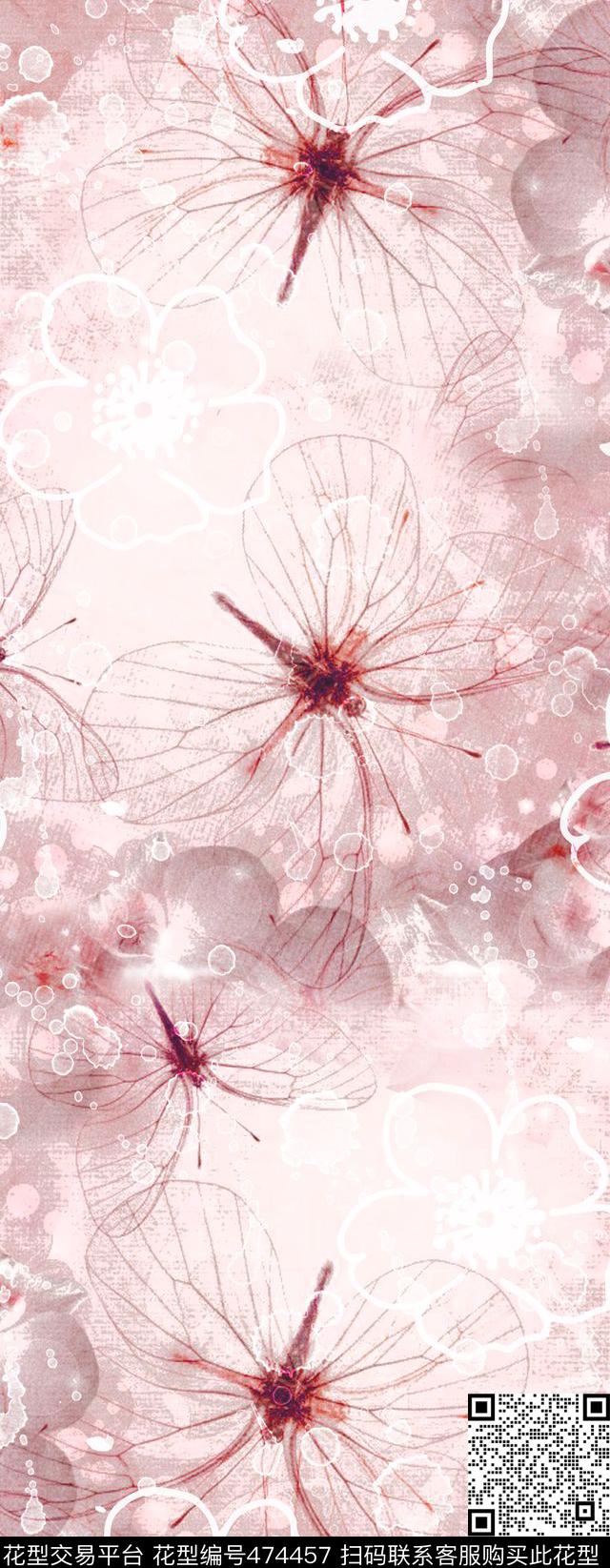 时尚花卉流行数码印花华亿平台下载（图片编号: 474457） - 瓦栏（Walan）