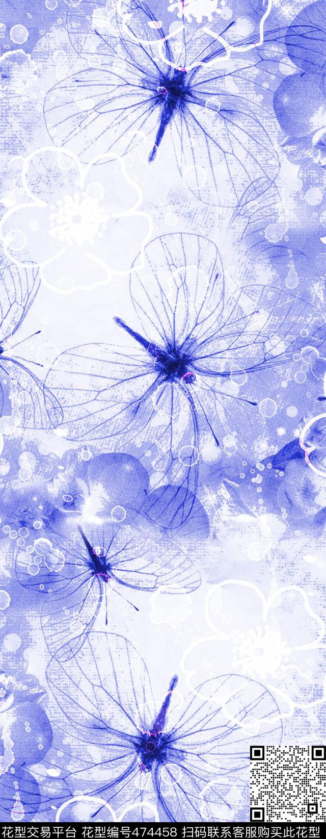 时尚花卉流行数码印花华亿平台下载（图片编号: 474458） - 瓦栏（Walan）