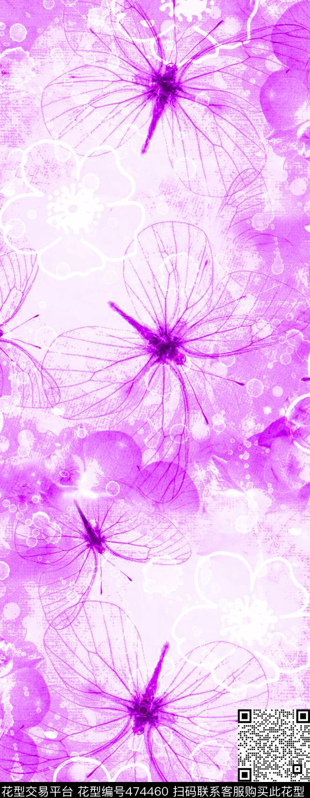 时尚花卉流行数码印花华亿平台下载（图片编号: 474460） - 瓦栏（Walan）