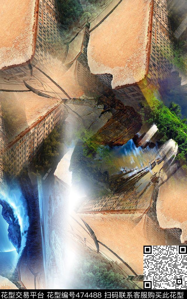 华亿平台混搭时尚数码印花华亿平台下载（图片编号: 474488） - 瓦栏（Walan）