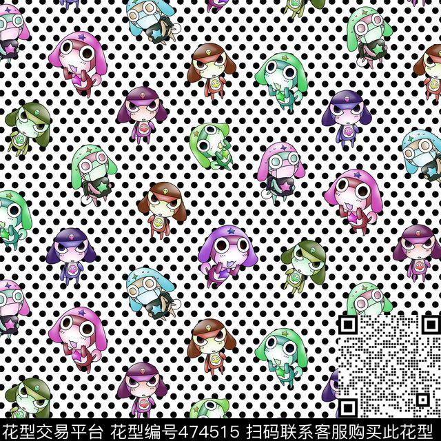 卡通圆点童装数码印花华亿平台下载（图片编号: 474515） - 瓦栏（Walan）