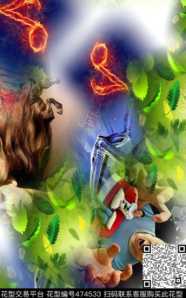 时尚大牌衬衣数码印花华亿平台下载（图片编号: 474533） - 瓦栏（Walan）