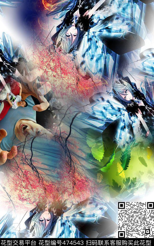 时尚都市混搭数码印花华亿平台下载（图片编号: 474543） - 瓦栏（Walan）