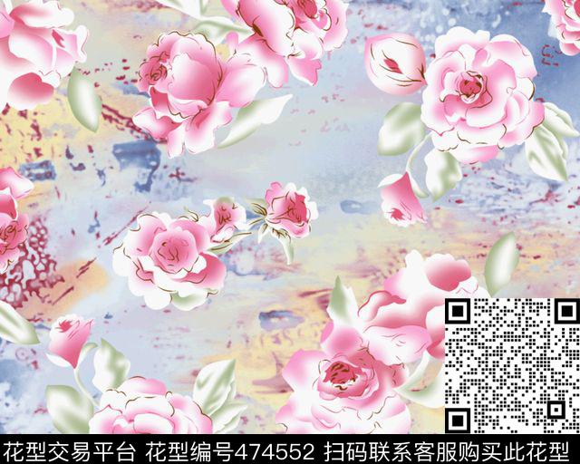 梦幻柔雅暖色传统印花华亿平台下载（图片编号: 474552） - 瓦栏（Walan）