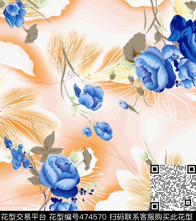 素雅梦幻柔美传统印花华亿平台下载（图片编号: 474570） - 瓦栏（Walan）