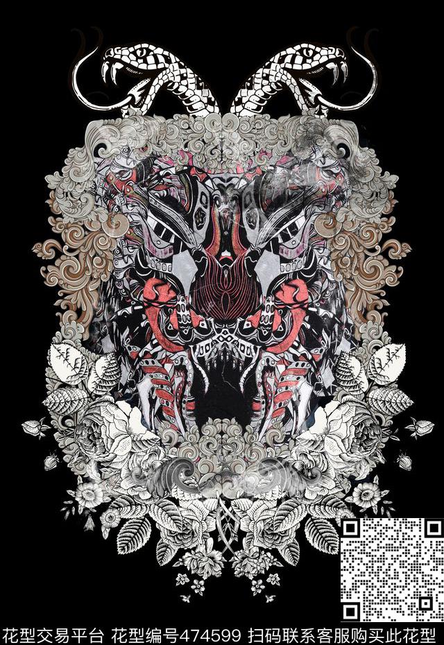 潮流时尚男装定位个性印花数码印花华亿平台下载（图片编号: 474599） - 瓦栏（Walan）