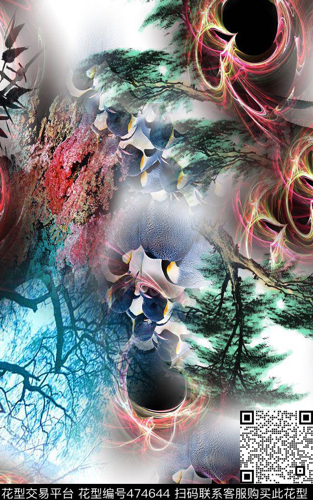 时尚达人混搭数码印花华亿平台下载（图片编号: 474644） - 瓦栏（Walan）