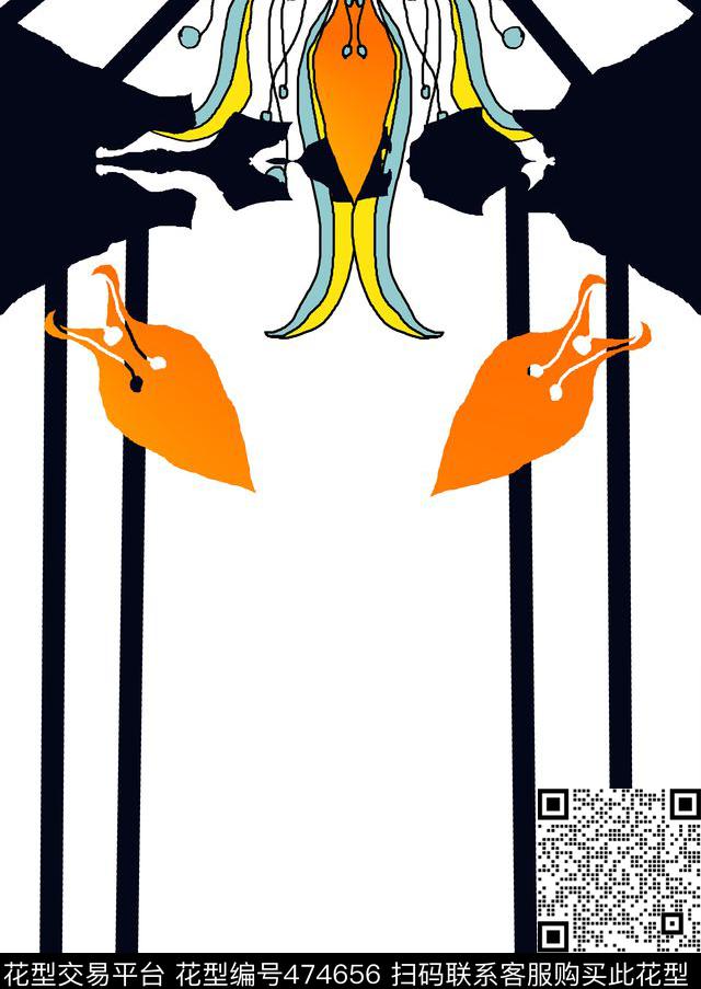 动物鱼简约时尚流行大牌数码印花华亿平台下载（图片编号: 474656） - 瓦栏（Walan）