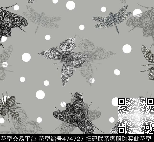 波点动物复古传统印花华亿平台下载（图片编号: 474727） - 瓦栏（Walan）