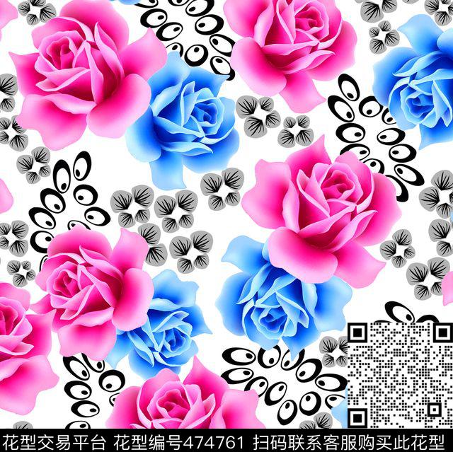 抽象几何底纹女装数码印花华亿平台下载（图片编号: 474761） - 瓦栏（Walan）