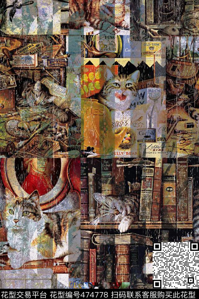 复古油画大牌女装数码印花华亿平台下载（图片编号: 474778） - 瓦栏（Walan）