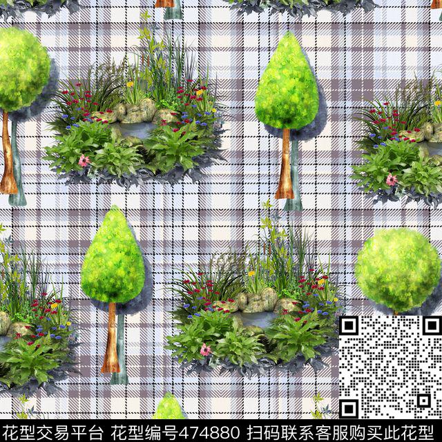 时尚巴宝莉格子数码印花华亿平台下载（图片编号: 474880） - 瓦栏（Walan）