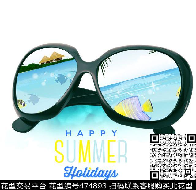 T恤华亿平台流行时尚热带风情数码印花华亿平台下载（图片编号: 474893） - 瓦栏（Walan）