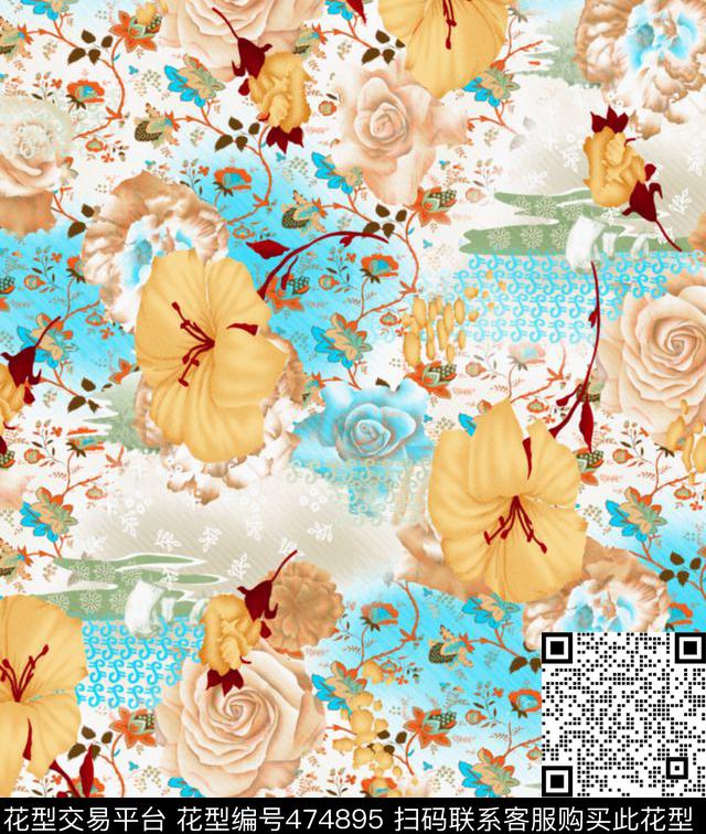 复古素雅华美传统印花华亿平台下载（图片编号: 474895） - 瓦栏（Walan）