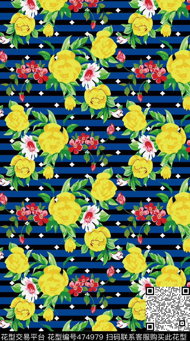 布匹面料方格条纹4角格高贵大气数码印花华亿平台下载（图片编号: 474979） - 瓦栏（Walan）