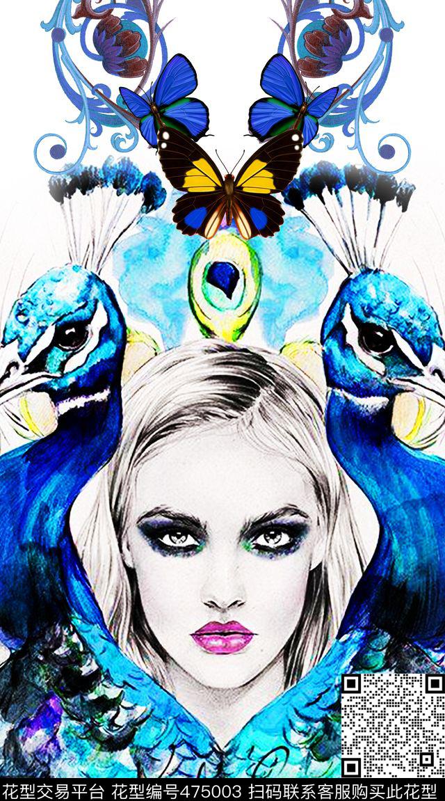 时尚定位人物数码印花华亿平台下载（图片编号: 475003） - 瓦栏（Walan）