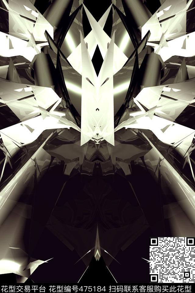 抽象时尚大牌数码印花华亿平台下载（图片编号: 475184） - 瓦栏（Walan）