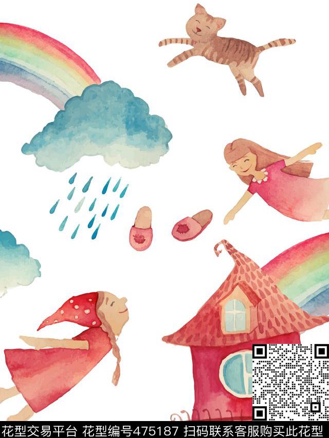 卡通小清新女装童装数码印花华亿平台下载（图片编号: 475187） - 瓦栏（Walan）