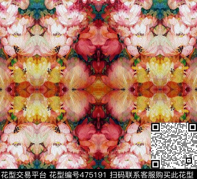 复古时尚油画数码印花华亿平台下载（图片编号: 475191） - 瓦栏（Walan）