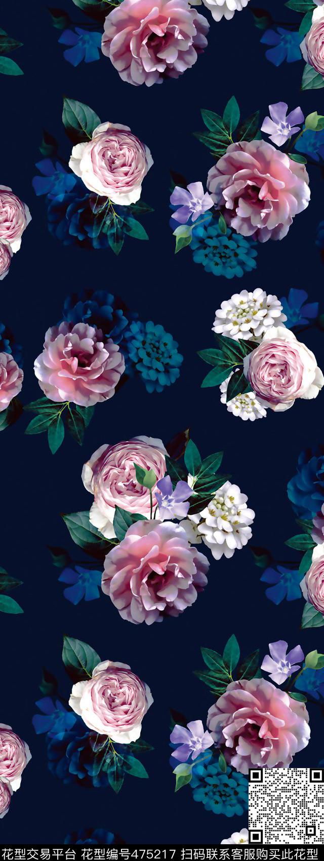 布匹面料高贵大气优雅典雅大方花朵花蕾花瓣数码印花华亿平台下载（图片编号: 475217） - 瓦栏（Walan）