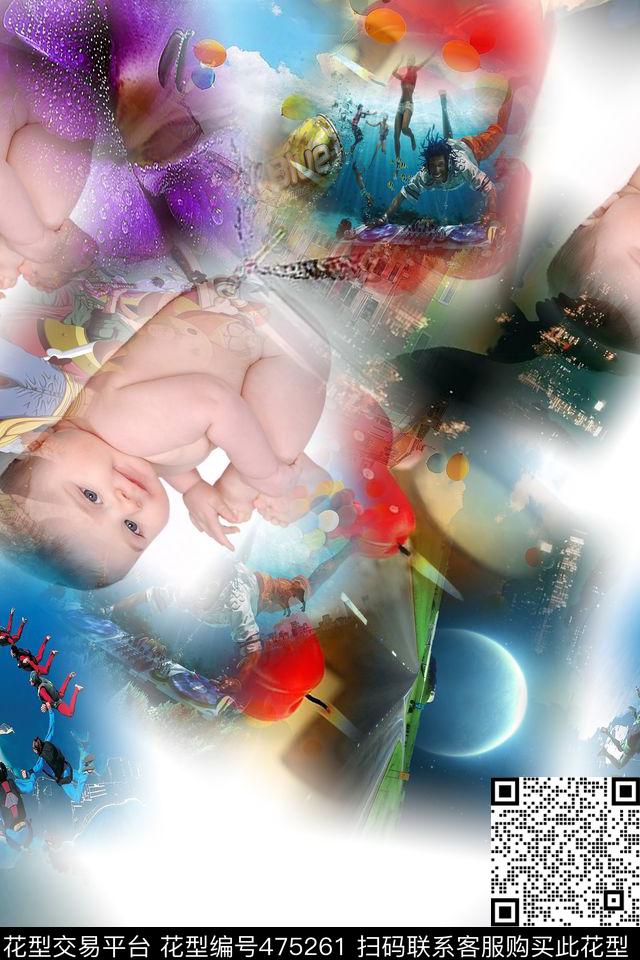 休闲时尚混搭数码印花华亿平台下载（图片编号: 475261） - 瓦栏（Walan）