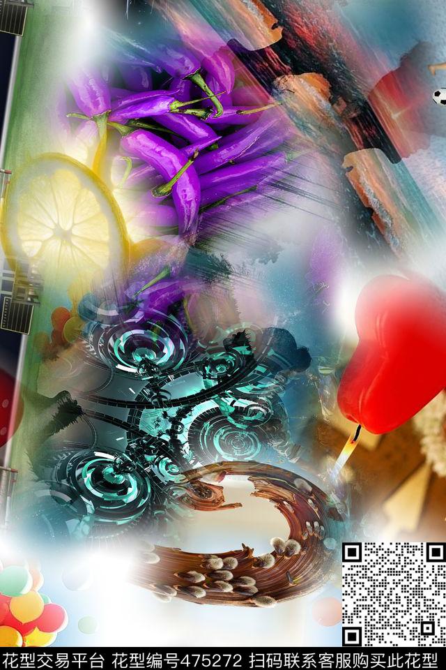 大牌时尚休闲数码印花华亿平台下载（图片编号: 475272） - 瓦栏（Walan）