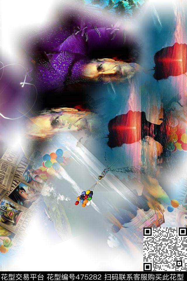 休闲时尚混搭数码印花华亿平台下载（图片编号: 475282） - 瓦栏（Walan）