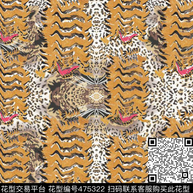 豹纹老虎皮时尚传统印花华亿平台下载（图片编号: 475322） - 瓦栏（Walan）