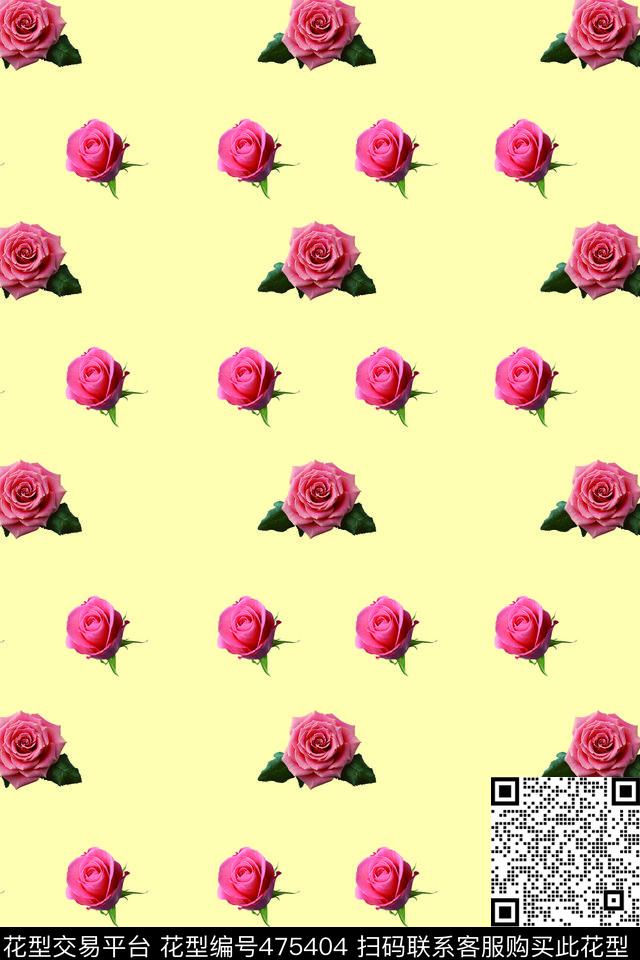 田园自然玫瑰传统印花华亿平台下载（图片编号: 475404） - 瓦栏（Walan）