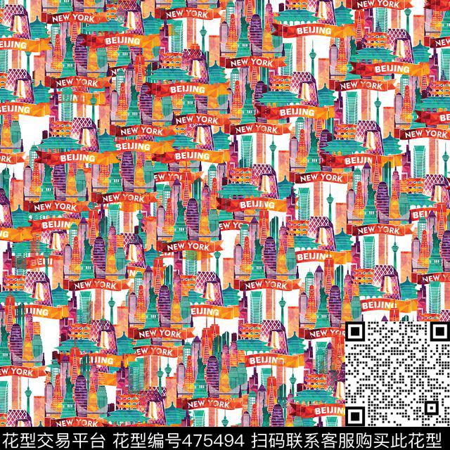 时尚国际大都市传统印花华亿平台下载（图片编号: 475494） - 瓦栏（Walan）