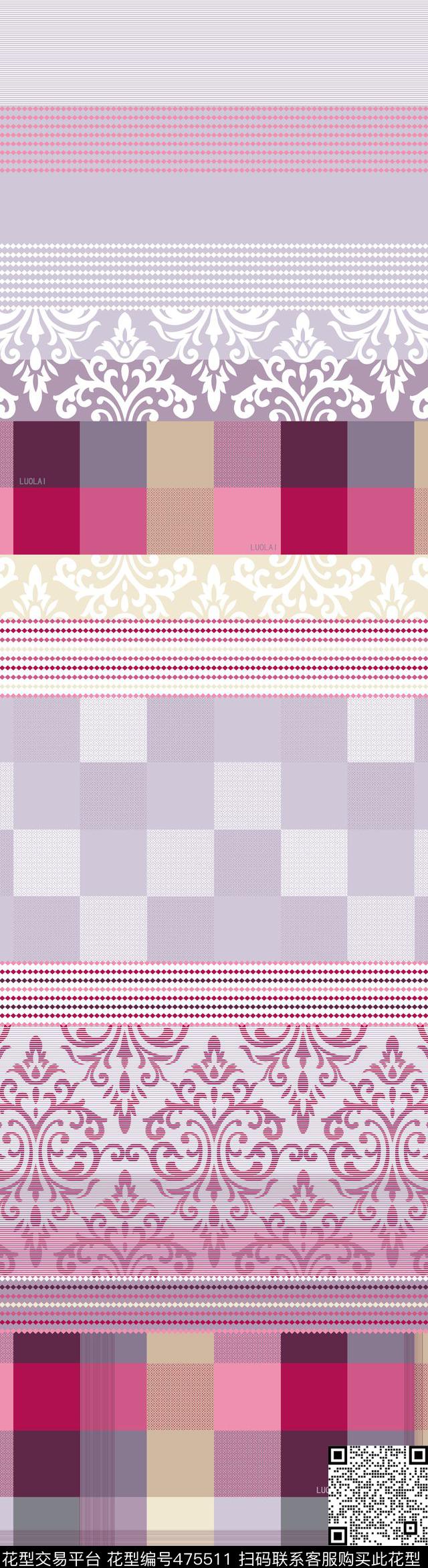 格纹格子时尚传统印花华亿平台下载（图片编号: 475511） - 瓦栏（Walan）