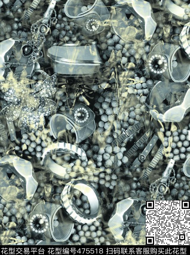 1/2跳接衬衫复古数码印花华亿平台下载（图片编号: 475518） - 瓦栏（Walan）