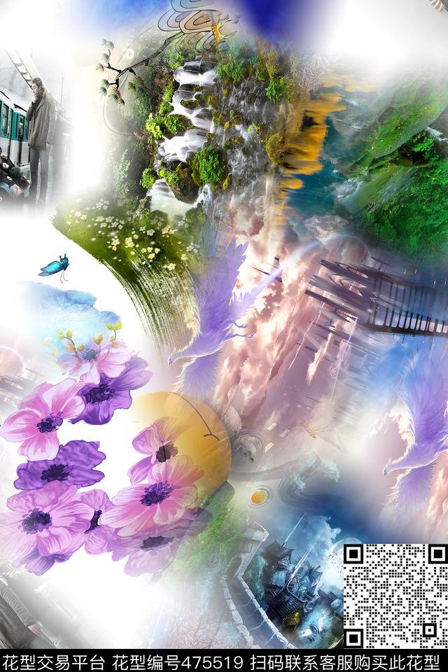 时尚男女混搭数码印花华亿平台下载（图片编号: 475519） - 瓦栏（Walan）