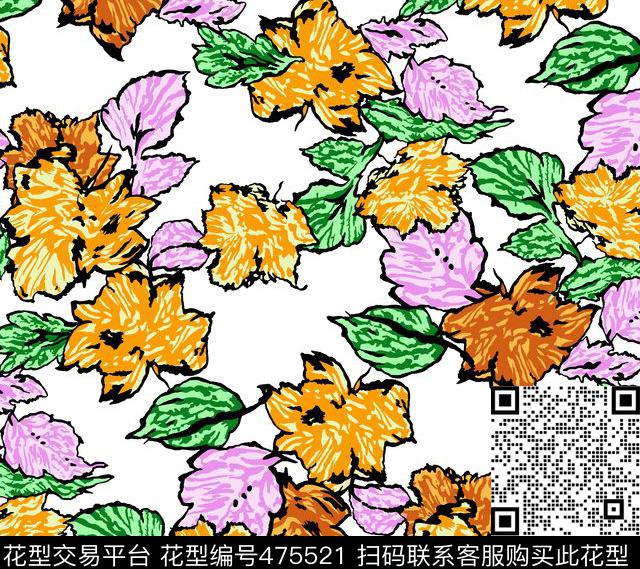 多彩树叶斑驳叶子弹力裤子华亿平台传统印花华亿平台下载（图片编号: 475521） - 瓦栏（Walan）