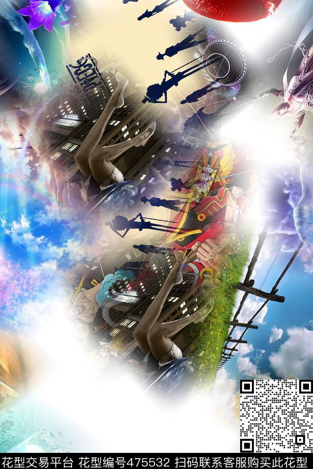 男女混搭时尚数码印花华亿平台下载（图片编号: 475532） - 瓦栏（Walan）