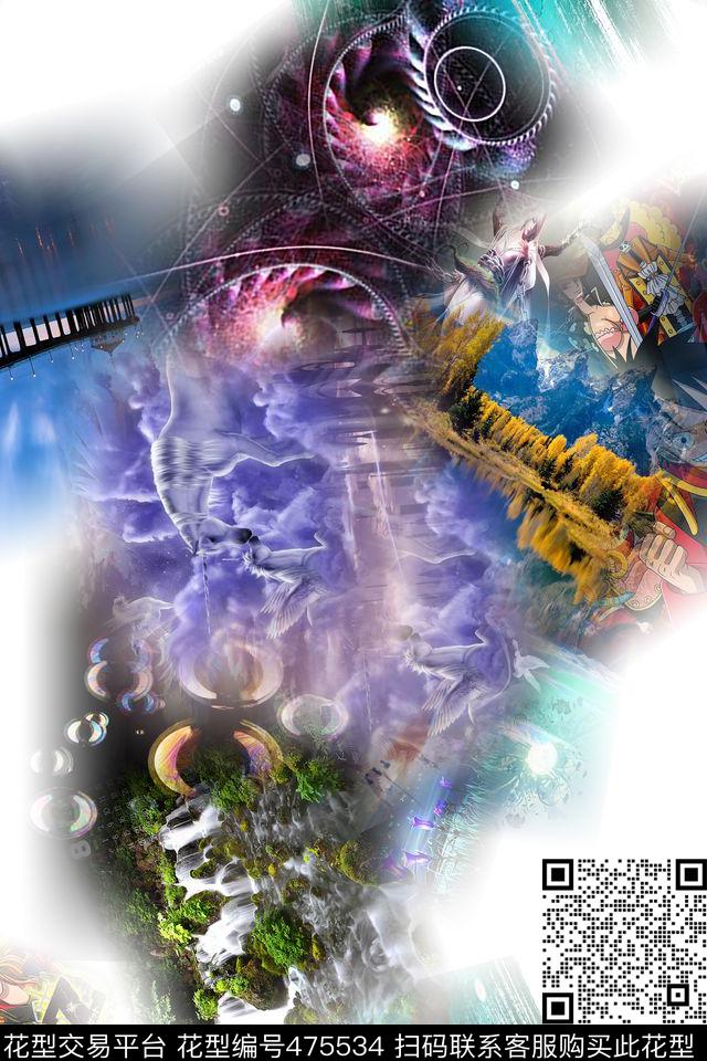 男女混搭时尚大牌数码印花华亿平台下载（图片编号: 475534） - 瓦栏（Walan）