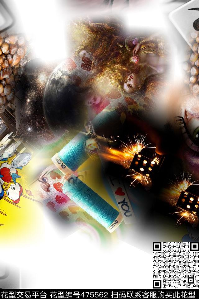 时尚风格混搭数码印花华亿平台下载（图片编号: 475562） - 瓦栏（Walan）