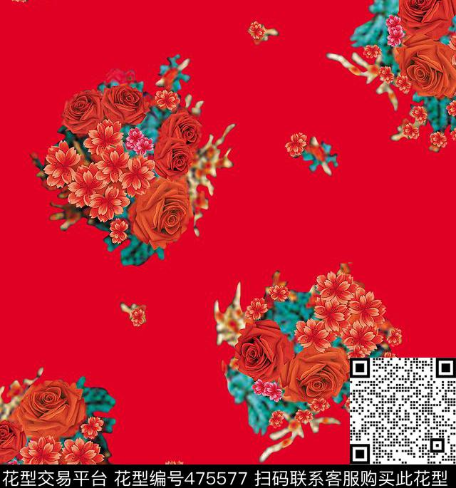 田园风花朵MAX-女装数码印花华亿平台下载（图片编号: 475577） - 瓦栏（Walan）