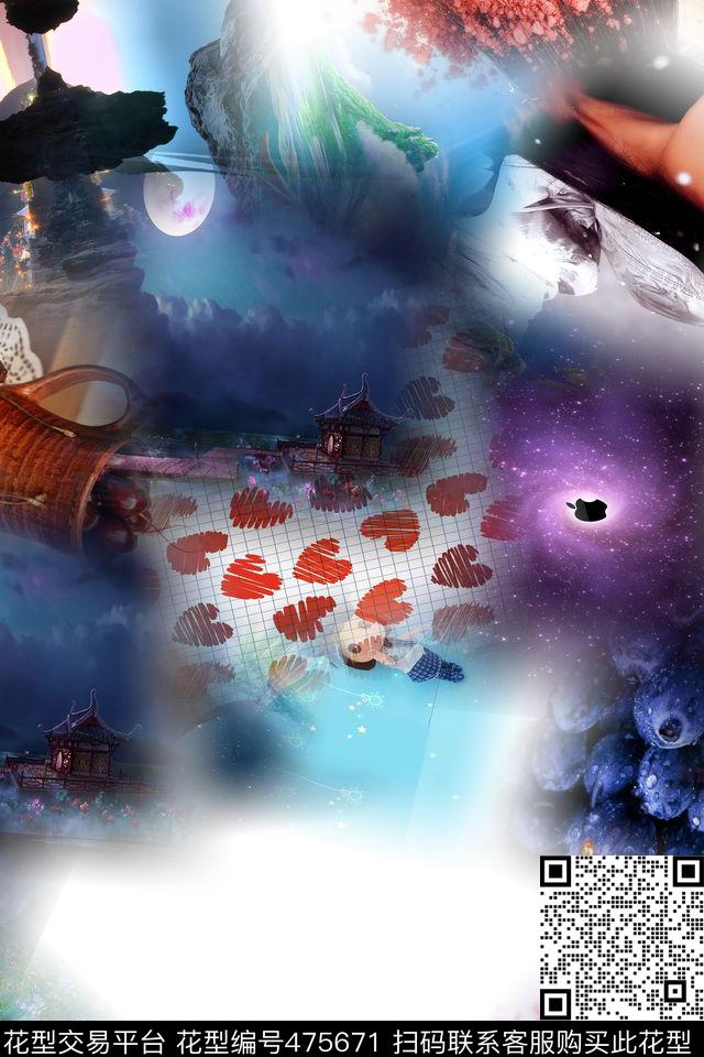 时尚休闲大牌数码印花华亿平台下载（图片编号: 475671） - 瓦栏（Walan）