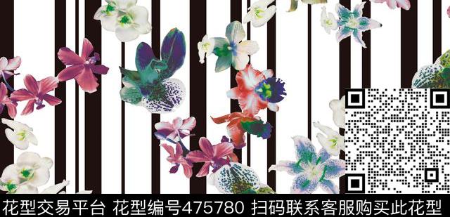 时尚豹纹花卉数码印花华亿平台下载（图片编号: 475780） - 瓦栏（Walan）