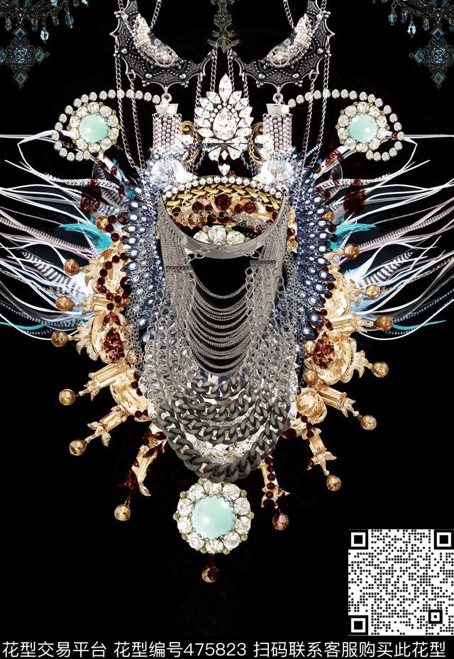 潮流时尚定位珠宝女子T恤卫衣数码印花华亿平台下载（图片编号: 475823） - 瓦栏（Walan）