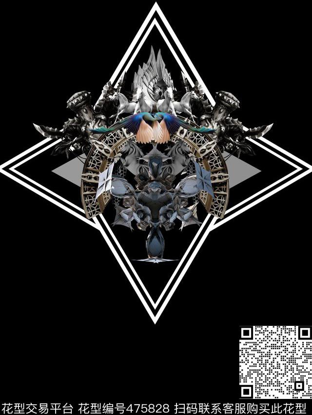 复古几何图腾石雕数码印花华亿平台下载（图片编号: 475828） - 瓦栏（Walan）