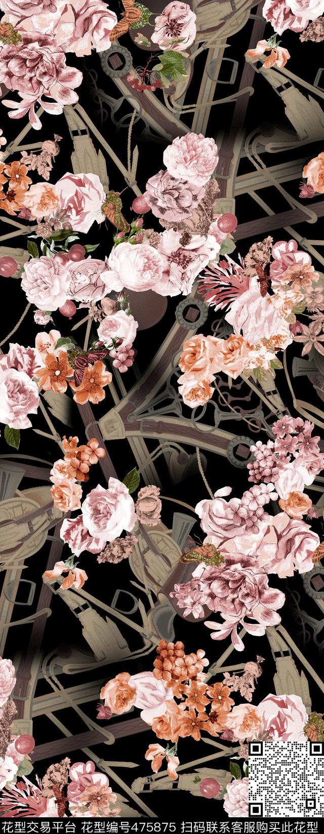 复古花卉家纺数码印花华亿平台下载（图片编号: 475875） - 瓦栏（Walan）