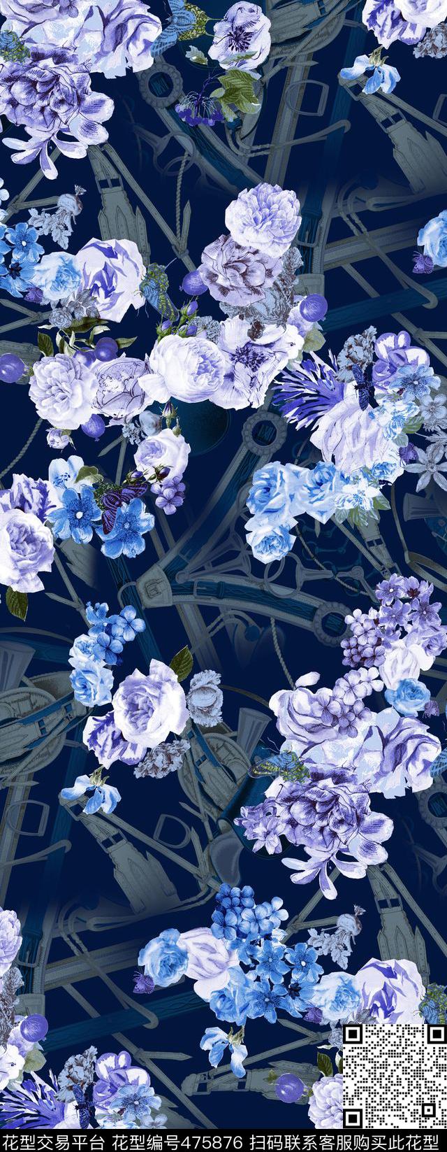复古花卉家纺数码印花华亿平台下载（图片编号: 475876） - 瓦栏（Walan）