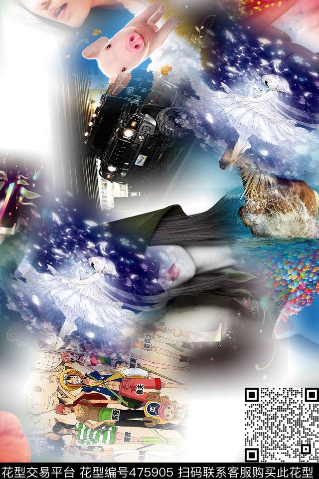 混搭时尚大牌数码印花华亿平台下载（图片编号: 475905） - 瓦栏（Walan）