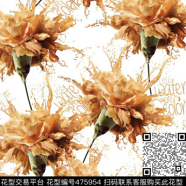 时尚创意奶茶泼墨数码印花华亿平台下载（图片编号: 475954） - 瓦栏（Walan）