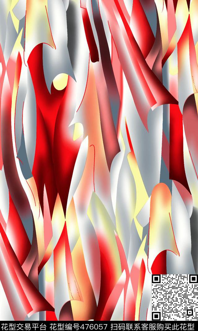几何渐变抽象数码印花华亿平台下载（图片编号: 476057） - 瓦栏（Walan）