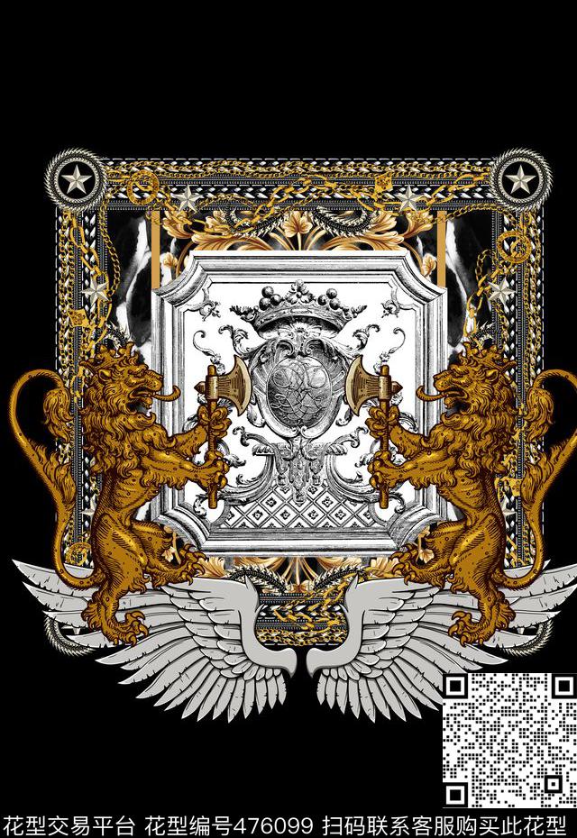 潮流定位潮流时尚纪梵希风格数码印花华亿平台下载（图片编号: 476099） - 瓦栏（Walan）