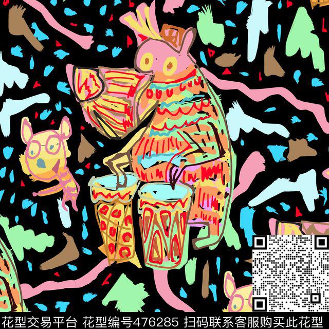 潮流女装华亿平台手绘数码印花华亿平台下载（图片编号: 476285） - 瓦栏（Walan）