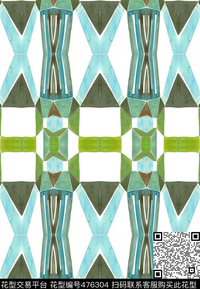 geometricwatercolor数码印花华亿平台下载（图片编号: 476304） - 瓦栏（Walan）